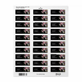 ピンクのユリの花住所 シールカスタムユリ ラベル (フルシート)