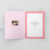 ピンクのユリの花嫁と花嫁の結婚 カード (内部)
