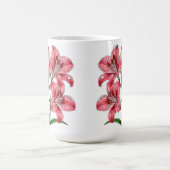 ピンクのユリの花束 コーヒーマグカップ (中央)