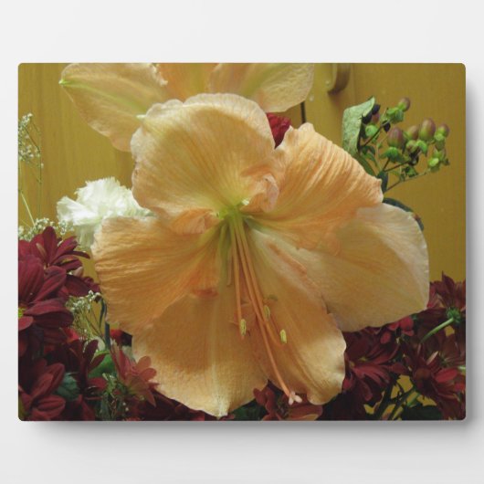 ピンクのユリの花束 フォトプラーク (正面)
