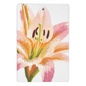 ピンクのユリの花 | 水彩フローラ絵を描ズ ミニクリップボード (裏面)