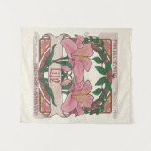 ピンクのユリビクトリアンの花の友情の賛美 タペストリー (正面(横))