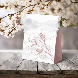 ピンクのユリ結婚の輪郭 フェイバーボックス