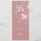 ピンクのユリ結婚の輪郭 メニュー (正面)