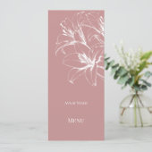 ピンクのユリ結婚の輪郭 メニュー (スタンド正面)