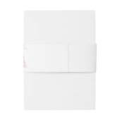 ピンクのユリ結婚の輪郭 招待状ベリーバンド (裏面例)