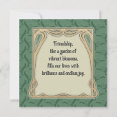 ピンクのユリ – 花は友情のグリーティングカードを意味 (裏面)