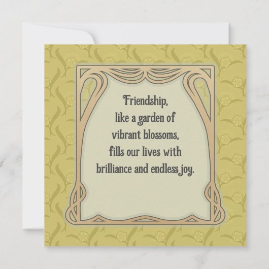 ピンクのユリ – 花は友情のグリーティングカードを意味 (裏面)