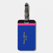 ピンクのヨーロッパのモノグラムの地図 – 荷札 ラゲッジタグ (裏面縦)