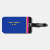 ピンクのヨーロッパのモノグラムの地図 – 荷札 ラゲッジタグ (裏面横)