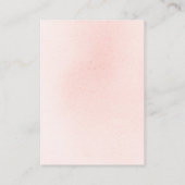 ピンクのライトフラワーおむつエレガントラッフルチケット エンクロージャーカード (裏面)