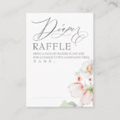 ピンクのライトフラワーおむつエレガントラッフルチケット エンクロージャーカード (正面)