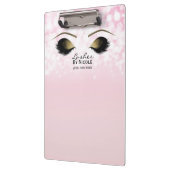 ピンクのライト金ゴールドメイクアップ目まぶしパーソナライズされた クリップボード (左)