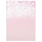 ピンクのライト金ゴールドメイクアップ目まぶしパーソナライズされた クリップボード (裏面)