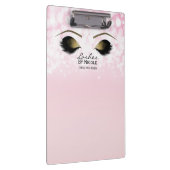 ピンクのライト金ゴールドメイクアップ目まぶしパーソナライズされた クリップボード (右)