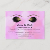 ピンクのライトglamまぶし友人アフターケアを参照 紹介カード (正面)