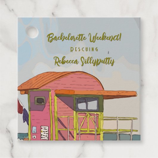 ピンクのライフガードの雰囲気 ハッチェロレッテウィークエンド フェイバータグ (正面)