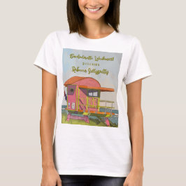 ピンクのライフガードスタイルのブライズメイドウィークエンド Tシャツ