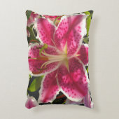 ピンクのライリピンクの熱帯花ピンクのフローラ アクセントクッション (正面(垂直))