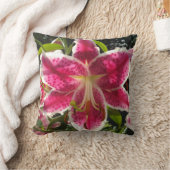 ピンクのライリピンクの熱帯花ピンクのフローラ クッション (ブランケット)