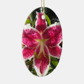 ピンクのライリピンクの熱帯花ピンクのフローラ セラミックオーナメント (右)
