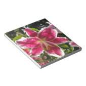 ピンクのライリピンクの熱帯花ピンクのフローラ ノートパッド (アングル)