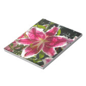 ピンクのライリピンクの熱帯花ピンクのフローラ ノートパッド (回転)