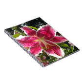 ピンクのライリピンクの熱帯花ピンクのフローラ ノートブック (右側)