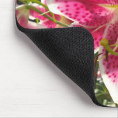 ピンクのライリピンクの熱帯花ピンクのフローラ マウスパッド (コーナー)