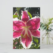 ピンクのライリピンクの熱帯花ピンクのフローラ 便箋