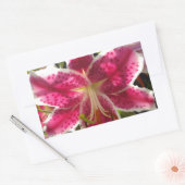 ピンクのライリピンクの熱帯花ピンクのフローラ 長方形シール (封筒)