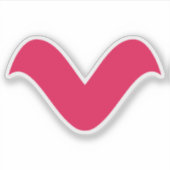 ピンクのラグジュアリーレターVモノグラム シール (正面)