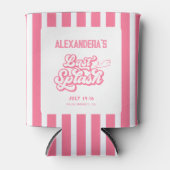 ピンクのラストスプラッシュ ブライズメイドパーティー ギフト 缶クーラー (正面)