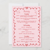 ピンクのラスベガス・バチェロレッテ・ウィークエンド招待状 招待状 (裏面)