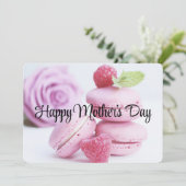 ピンクのラズベリーのマカロン　母の日のカード シーズンカード (スタンド正面)