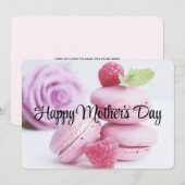 ピンクのラズベリーのマカロン　母の日のカード シーズンカード (正面/裏面)