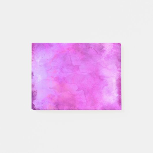 ピンクのラズベリーの水彩画の質パターン ポストイット (正面)