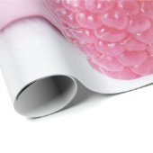 ピンクのラズベリーマカロンフランスのペストリー写真 ラッピングペーパー (ロールコーナー)