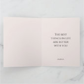 ピンクのラズベリー 水彩画 ハッピーバレンタインデー カード (内部)