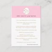 ピンクのラッシュエクステンション女の子アフターケア紹介 紹介カード (正面)