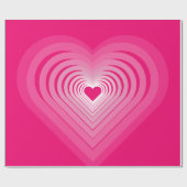 ピンクのラッピング紙とハート- Love ラッピングペーパー (フラット)