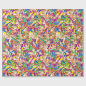 ピンクのラッピング紙 | スタイリッシュギフト転が包み ラッピングペーパー (フラット)