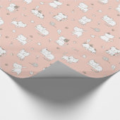ピンクのラッピング紙 ラッピングペーパー (角)