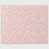 ピンクのラッフルフラワーラッピング紙 ラッピングペーパー (フラット)