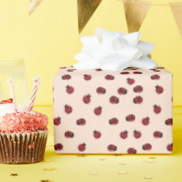 ピンクのラディバグパターンギフト ラッピングペーパー