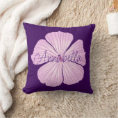 ピンクのラバテラの花 クッション (ブランケット)