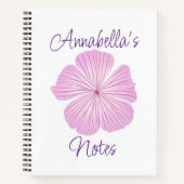 ピンクのラバテラの花 ノートブック (正面)