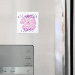 ピンクのラバテラの花 マグネット