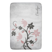 ピンクのラバパーソナライズされたバスマット バスマット (正面縦)