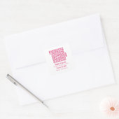 ピンクのラブメイズ Save the Date ステッカー (封筒)